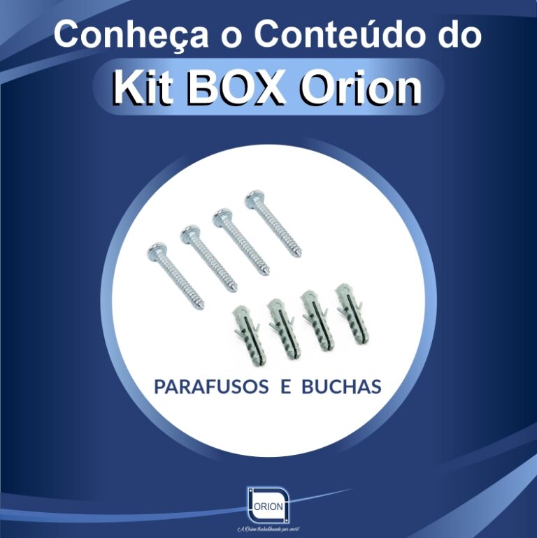 KIT BOX ORION componentes parafusos e buchas