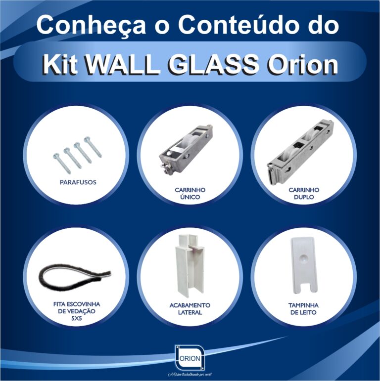 KIT WALL GLASS ORION componentes